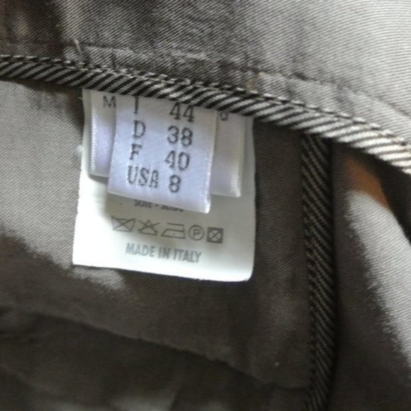 Brunello Cucinelli Pleated Pants Gray Cotton Silk size - 8 slit pockets - Picture 4 of 11